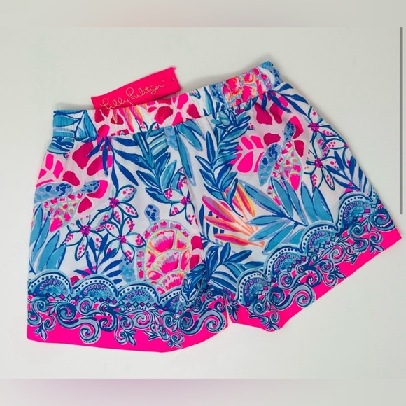 Lilly Pulitzer Katia Shorts Resort White Rain Forest Retreat SS-1488 - Picture 3 of 8